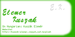 elemer kuszak business card